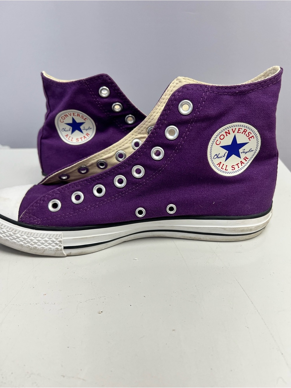 Converse High Top Sneakers in Deep Purple Men 8 Women 10 - Picture 7 of 10